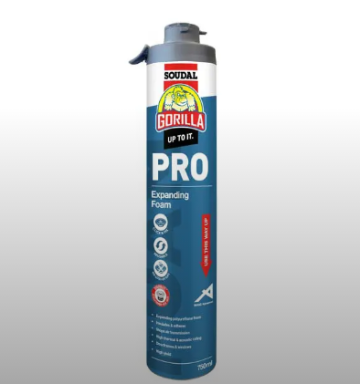 Soudal Gorilla Pro Expanding Foam 750ml Click & Fix Priced per unit Minimum order Quantity 6 Units