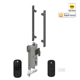 YALE ASSURE KEYED SMART-READY LOCK WITH APEX 141 X 300 ENTRANCE SET SATIN NICKEL & MATT BLACK