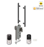 YALE ASSURE KEYED SMART-READY LOCK WITH APEX 141 X 300 ENTRANCE SET SATIN NICKEL & MATT BLACK