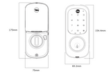 YALE ASSURE KEYED SMART-READY LOCK WITH APEX 141 X 450 ENTRANCE SET SATIN NICKEL & MATT BLACK