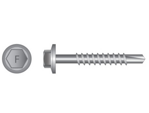 Fortress Hex Washer Face No Neo 14G x 25mm Self-Drilling Screw T304 Stainless Steel Pack of 200