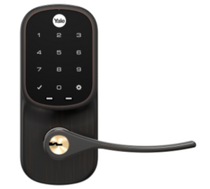 YALE ASSURE KEYED DIGITAL LEVER LOCK OIL RUBBED BRONZE