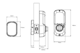 YALE ASSURE SL(Keyless) SMART-READY LOCK WITH APEX 141 X 600 ENTRANCE SET MATT BLACK & SATIN NICKEL