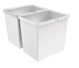 Tanova NZ Kitchen Bin - Drawer Frame & Buckets 400mm Cabinet  - 2 x 15 Litre ,2 x 18 Litre & 2 x 24 Litre - White