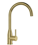 Archant Heritage Marbella Gooseneck Pullout & Swivel - Brushed Brass and Stainless Steel