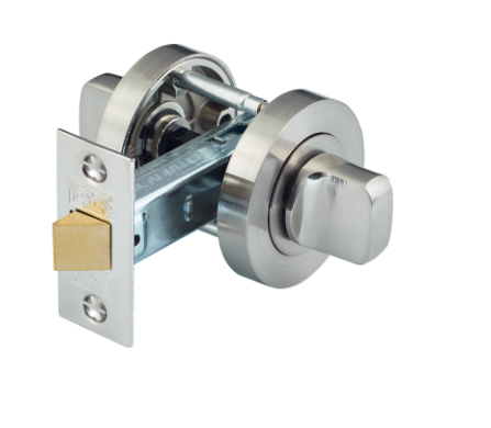 Windsor Premium NZ Safety latch 54mm dia. Rose 57mm Backset Available in 5 Colours :Matt Black ,Brushed Nickel ,Powder Coat ,Satin Chrome & Stainless Steel