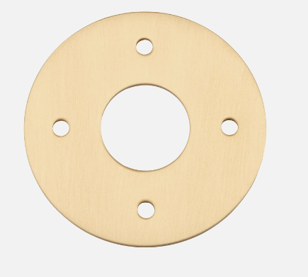 Iver Adaptor Plate Pair Rose Round Brushed Brass