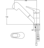 Archant Heritage Misty AP Sink Mixer w Pull Out Spray