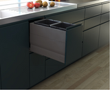 Tanova NZ Designer Soft Close Kitchen Bin - 800mm, 600mm,450mm,400mm,350mm,300mm Cabinet - 4 x 18Litre ,4 x 10Litre ,2 x 24Litre ,2 x 18Litre ,2 x 15Litre & 2 x 10Litre – Grey