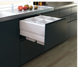 Tanova NZ Designer Soft Close Kitchen Bin - 800mm, 600mm,450mm,400mm,350mm,300mm Cabinet - 4 x 24Litre ,4 x 12Litre ,2 x 36Litre,,2 x 24Litre,2 x 18Litre & 2 x 12Litre – White