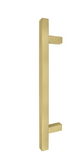 Windsor Premium NZ Entrance Brass Pull Handle Pair Square 300mm Overall Price Per Pair Available in 10 Colours