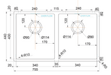 Archant Heritage Robiq Single Bowl & Double Bowl 250-10 ,340-10 ,340/340-20 ,400-10 & 500-10 - Satin