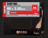 Ecko Clout Nail Smooth HD Galvanized 2.50-30,40mm - 2KG & 5KG