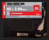 Ecko Fibre Cement HD Galvanized Smooth 2.80x40,50mm,3.15x60mm -2KG,5KG