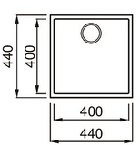 BURNS & FERALL ELLECI KERTEK+ CRISP WHITE 400 x 400 ,500 x 400 & 540 x 400 UNDERMOUNT SINK