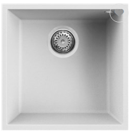 BURNS & FERALL ELLECI KERTEK+ CRISP WHITE 400 x 400 ,500 x 400 & 540 x 400 UNDERMOUNT SINK