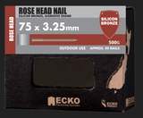 Ecko Rose Head Silicon Bronze Annular Groove 30mmx2.00,50mmx2.80,60mmx3.25,75mmx3.25,100mmx4.00 -500G