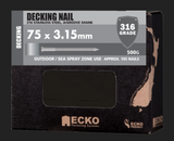 Ecko Decking Nail 316Stainless Steel Annular Groove3.15x60,75mm-500G,2KG,5KG