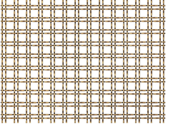 Archant Heritage Brixton Wovenpanel Mesh Height 4.064mm x Length 2400mm x  Width 1000mm - Antique Brass