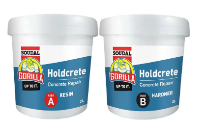 Soudal Gorilla Holdcrete Epoxy Concrete Repair Kit 4Litres & 8Litres Priced per unit Minimum order Quantity 6 Units