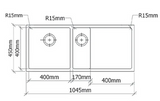 San Sink Stainless Steel 200-10 Right Paris Titan premium Range 1.2mm