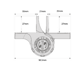 D&D Technologies DD TECH TRUCLOSE TCHD2 HEAVY DUTY HINGE - 1 ALIGN LEG & 2 ALIGN LEG WITH BLACK TRIM