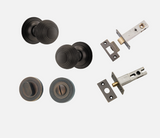 Iver Guildford Door Knob 0221 Round Rose Signature Brass - Passage kit ,Privacy kit & Entrance Kit (Dual Function 5 pin and Key Thumb 6 Pin)