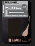 Ecko Rose Head 316Stainless Steel Annular Groove 3.15x60,75mm,4.00x90,100mm - 500G