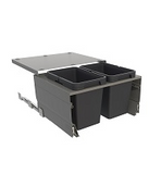 Tanova NZ Designer Soft Close Kitchen Bin - 600mm,450mm,400mm,350mm Cabinet - 2 x 36Litre ,2 x 20Litre ,,2 x 18Litre ,2 x 15Litre & 2 x 12Litre – Grey