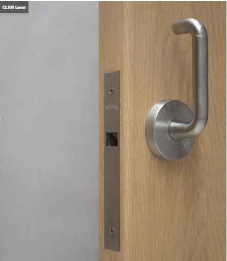 Cavity Slider For Doors Cavilock CL100 LH Lever/RH Flushturn & Key Both Sides RH Exit Free - Satin Chrome & Polished Brass