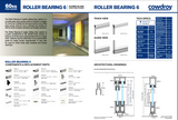 Cowdroy Roller Bearing 6 Sliding Glass Door Track System and Components - Metre ,4500mm (Mill ,Anodised)