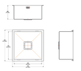 Blanco Germany Squareline Sink, Single ( Width 400mm x Depth 400mm )  & Double Bowl ( Width 400mm x Depth 400mm ) Matt finish