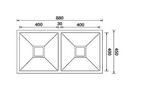 Blanco Germany Squareline Sink, Single ( Width 400mm x Depth 400mm )  & Double Bowl ( Width 400mm x Depth 400mm ) Matt finish