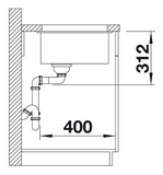 Blanco Germany Subline 500 -U P-00857384 ( Width 500 x Height 190mm ) Anthracite and White