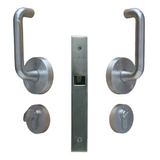 Cavity Slider For Doors Cavilock CL100 Mortice Turn/Emergency Reversible Cylinder Polished Brass & Satin Chrome