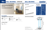 Cowdroy Ball Bearing Sliding Glass Door Track System Components 22Kg - 4500mm (Mill & Anodised)