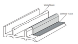 Cowdroy Capping Track Radius for Concave wheel 304 Stainless Steel - 7mm x 2.8mm ,10mm x 2.8mm ,14mm x 2.8mm ,15mm x 1.5mm ,18mm x 2.8mm & 23mm x 2.8mm - 2440mm