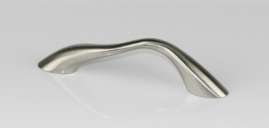 Sylvan Wavy 96mm Cabinet Handle Satin Nickel Plate Finish