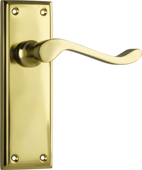 Door Lever Camden Latch Pair Polished Brass H152xW50xP60mm