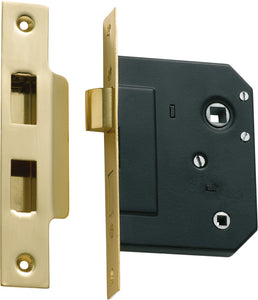 Mortice Lock Privacy Polished Brass CTC57mm Backset 57mm