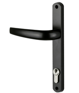 Sylvan Orion Lever Handle Euro Key 202mm Back Plate Available In 4 Colours : Black Powder Coated ,Grey ,Satin Nickel ,White Powder Coated