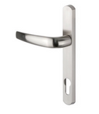 Sylvan Orion Lever Handle Euro Key 240mm Back Plate Available In 4 Colours : Black Powder Coated ,Grey ,Satin Nickel ,White Powder Coated