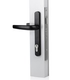 Sylvan Leo Lever Handle 726 Entrance Kit  Available In 4 Colours : Black Powder Coated ,Silver Pearl ,Satin Nickel ,White Powder Coated