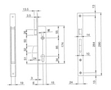 Sylvan Iseo Swing Bolt - Strike Plate Sold Seperately Stainless steel plate Available In Basket Sizes : 25mm ,30mm ,35mm