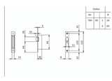 Sylvan Iseo Heavy Duty Roller Bolt ( Catch ) Strike Plate Included Nickel plate finish.