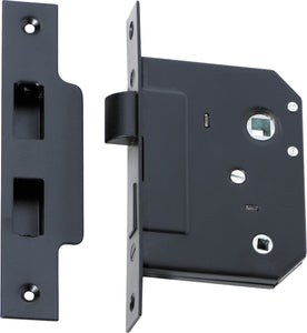 Mortice Lock Privacy Matt Black CTC57mm Backset 44mm