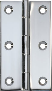 Hinge Fixed Pin Chrome Plated H89xW50xT2.5mm