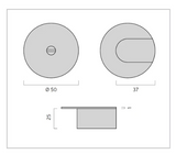 JNF Bathroom Lock Less is More Without Colour Indication 35mm - 44mm & 45mm - 54mm Finish Stainless Steel