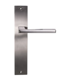 Sylvan Como Lever Key on Longplate Handle Satin Nickel