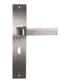 Sylvan Andora Lever Key on Longplate Handle Satin Nickel